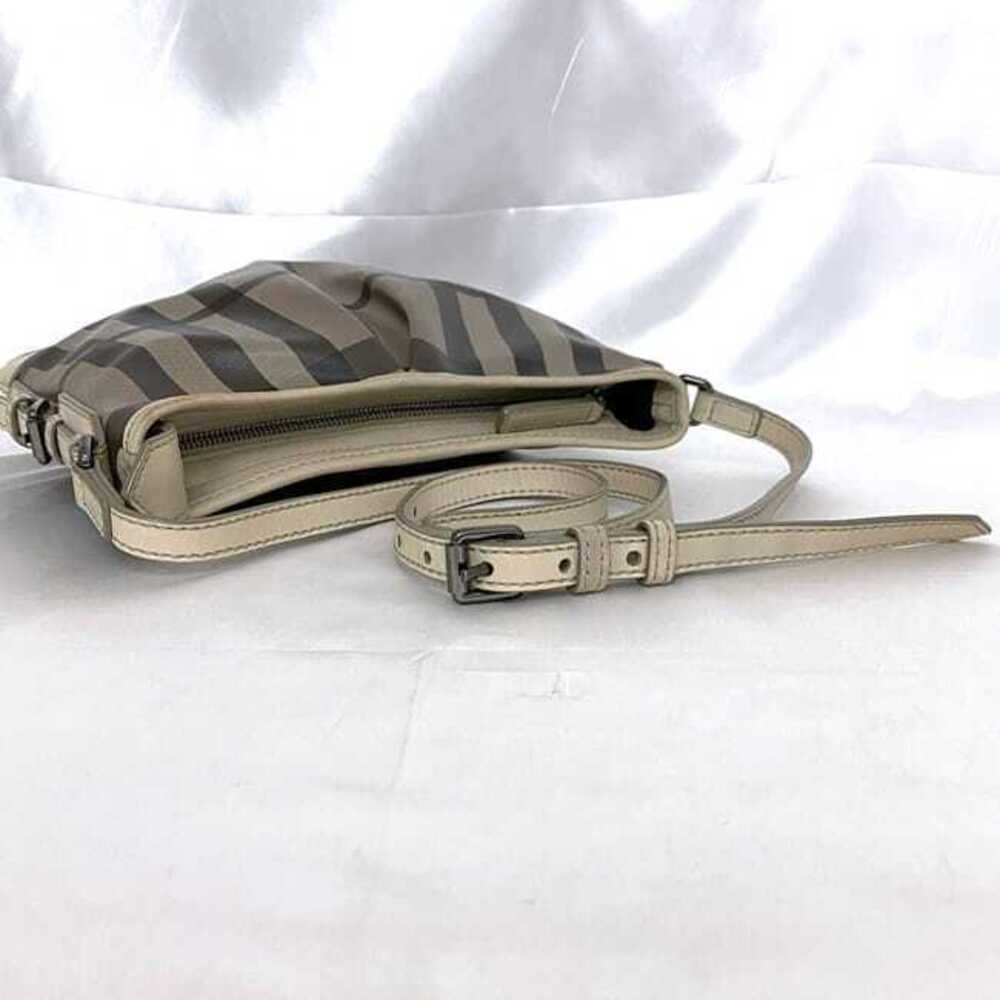 Burberry Shoulder Bag Beige Gray Check Crossbody Leather Zipper - Picture 8 of 10